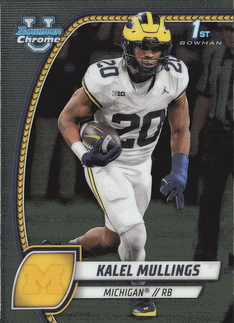 2024 Bowman Chrome University Football Kalel Mullings #106