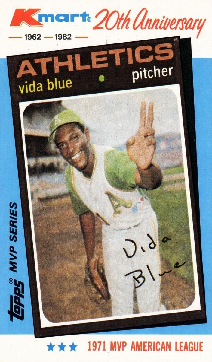 1982 Topps Kmart 20th Anniversary Baseball Vida Blue #19