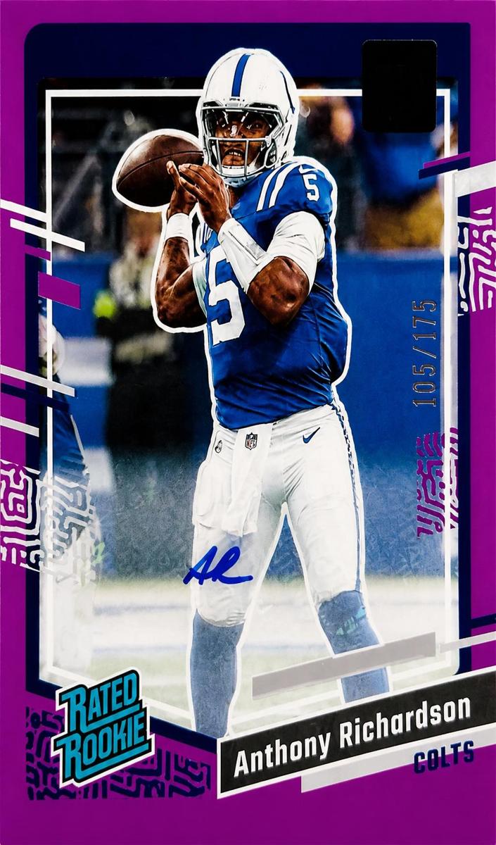 2023 Panini Clearly Donruss Football Purple Anthony Richardson #52