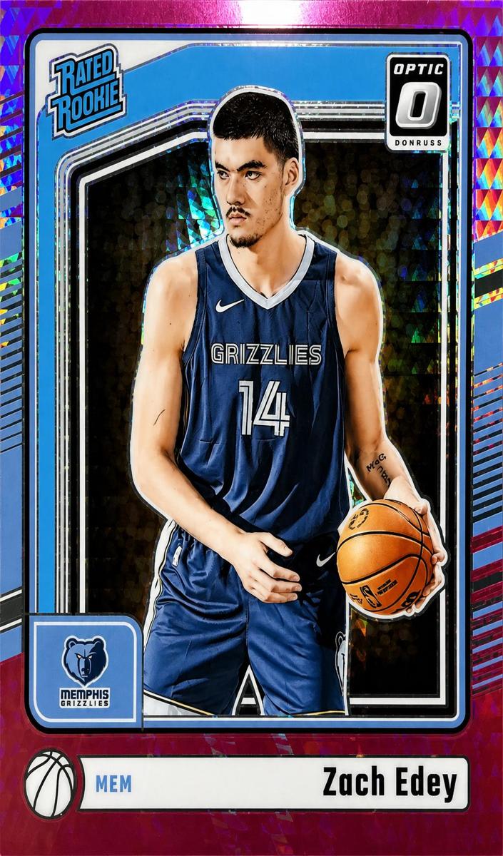 2024 Donruss Optic Basketball Hyper Pink Zach Edey #288 BGS 9.5