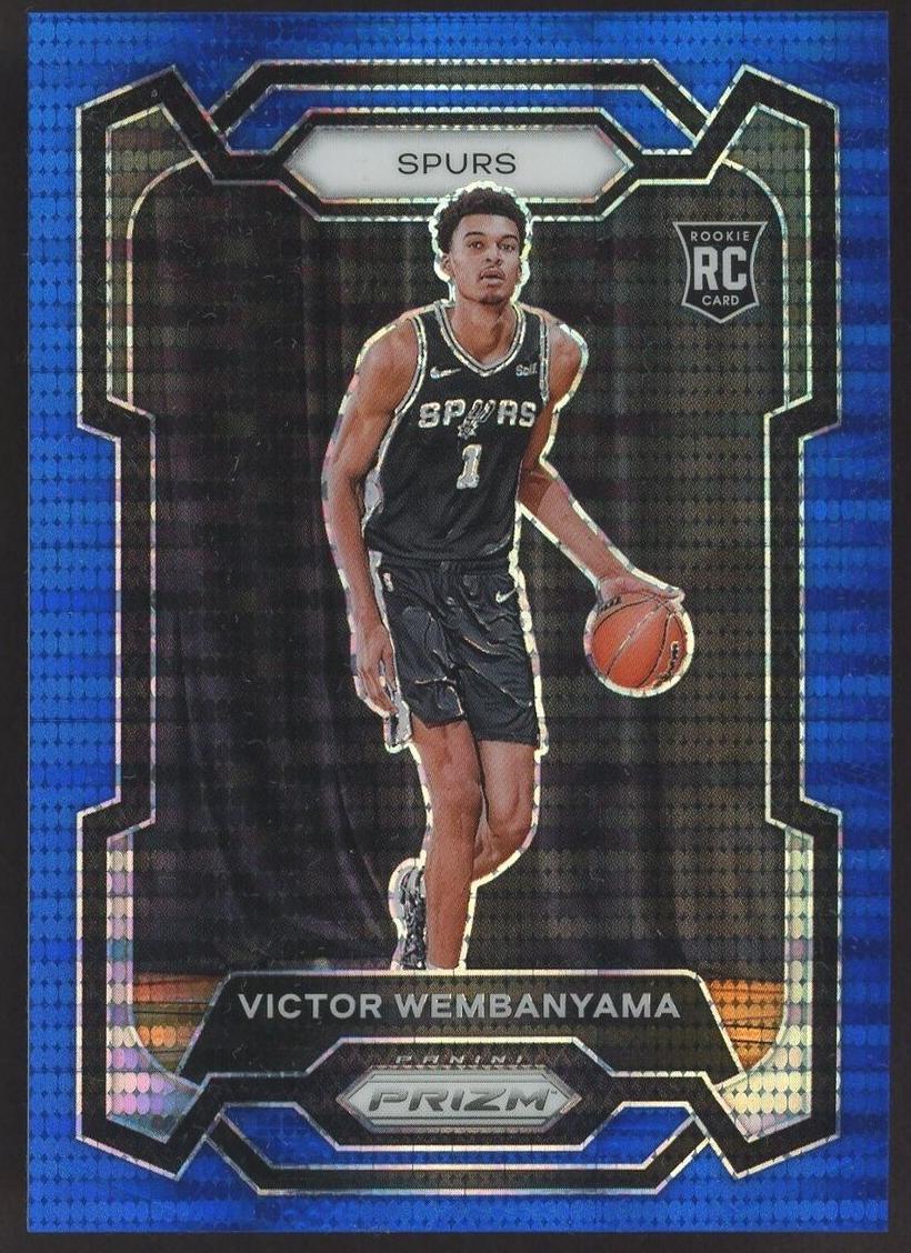 2023 Panini Prizm Basketball Blue Seismic Victor Wembanyama #136
