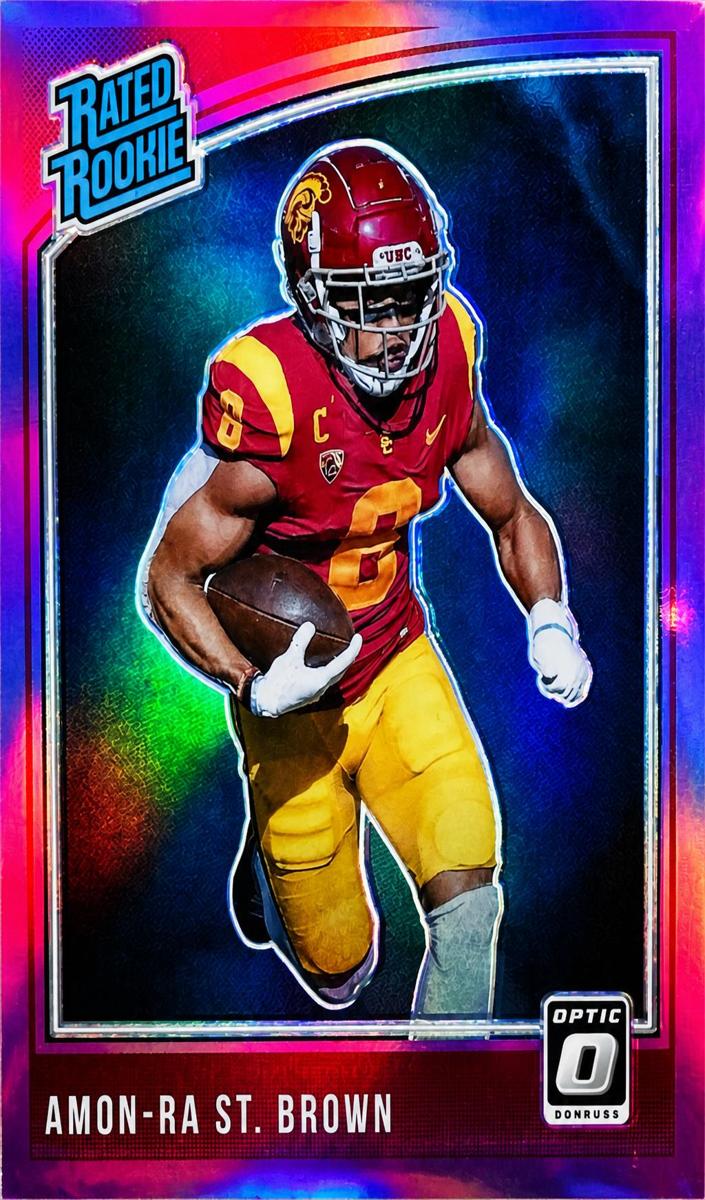 2021 Panini Chronicles Draft Picks Football Pink Amon-Ra St. Brown #224