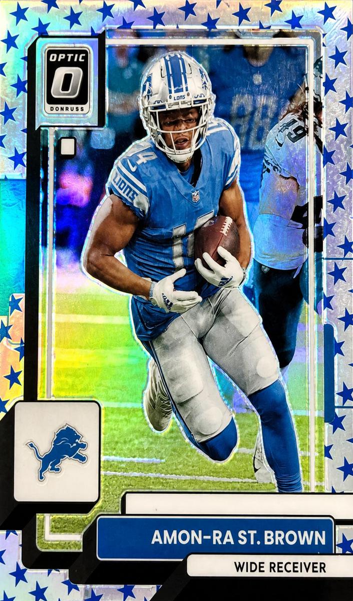 2022 Donruss Optic Football Blue Amon-Ra St. Brown #67 PSA 9