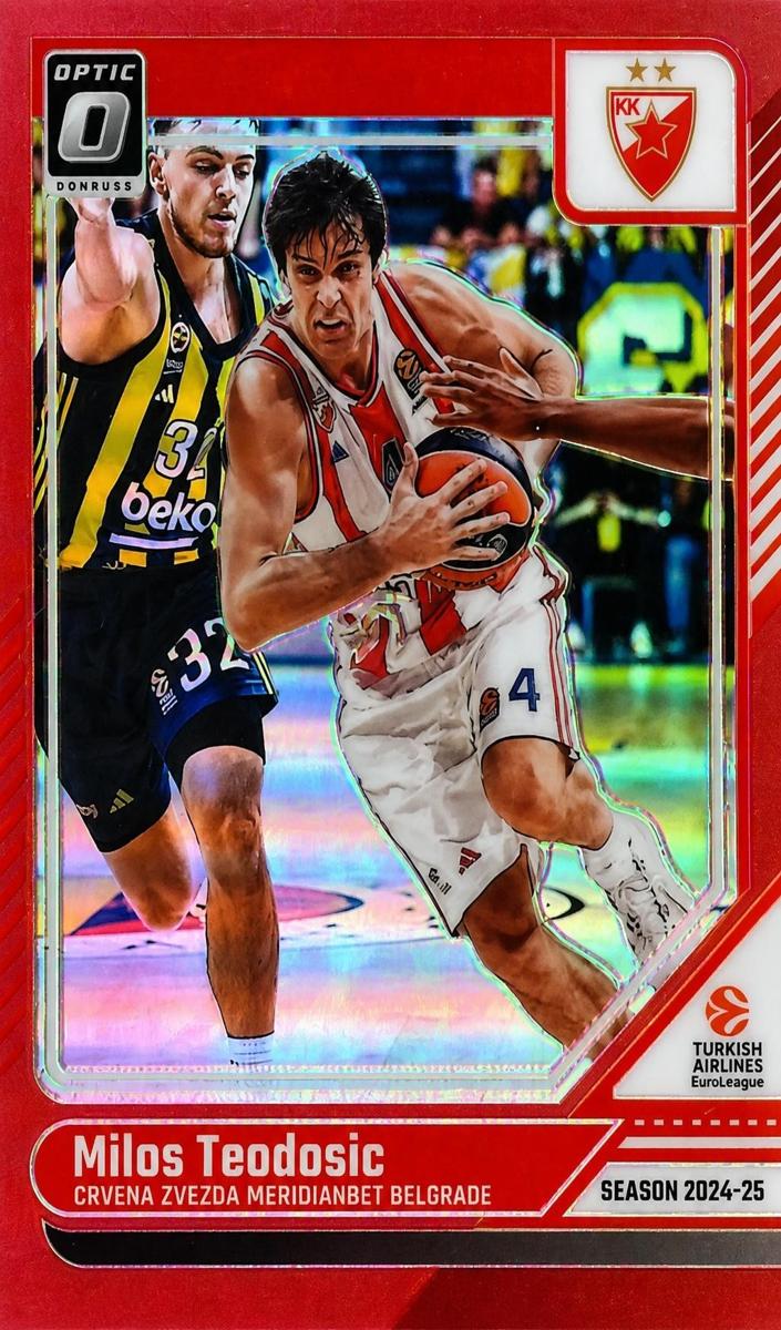 2024 Donruss Turkish Airlines EuroLeague Basketball Red Milos Teodosic #111