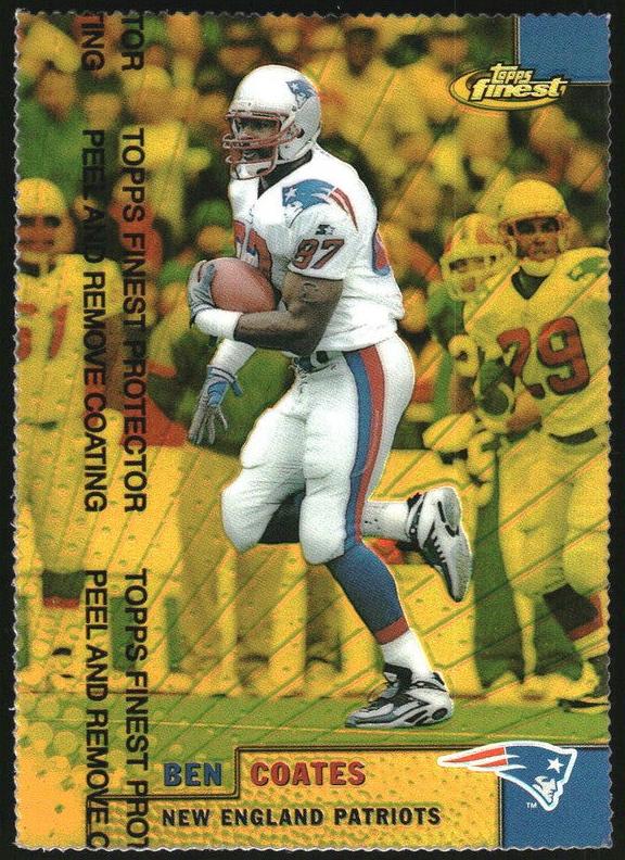 1999 Topps Finest Football Gold Refractor Ben Coates #63
