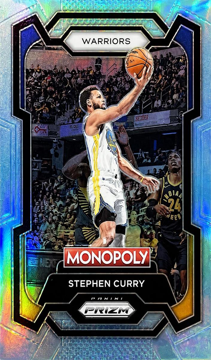 2023 Panini Prizm Monopoly Basketball Light Blue Stephen Curry #28 PSA 9