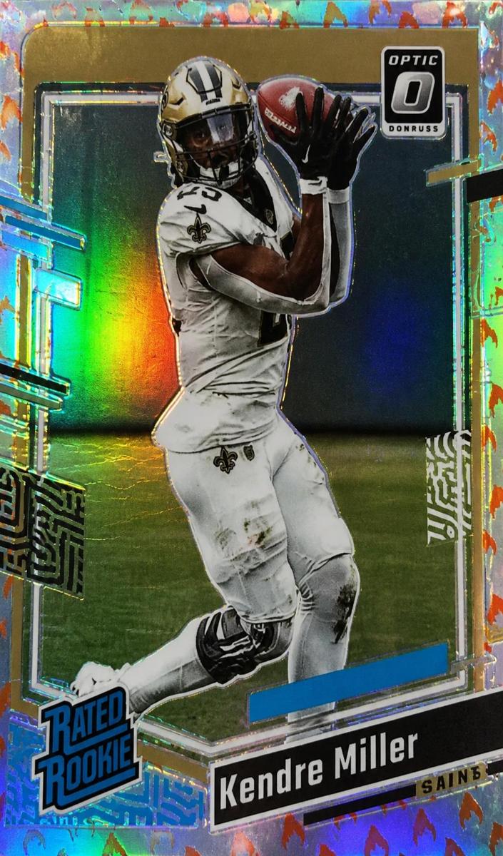 2023 Donruss Optic Football Fire Kendre Miller #284 PSA 9