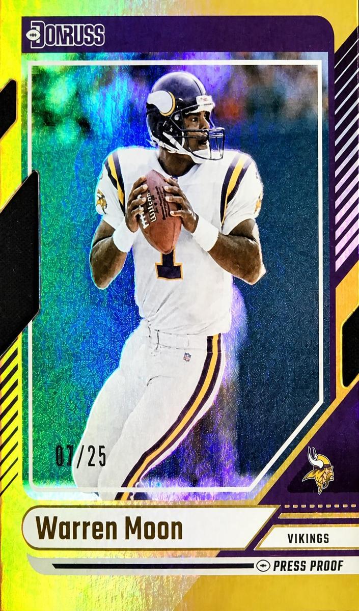2024 Panini Donruss Football Press Proof Gold Die-Cut Warren Moon #126