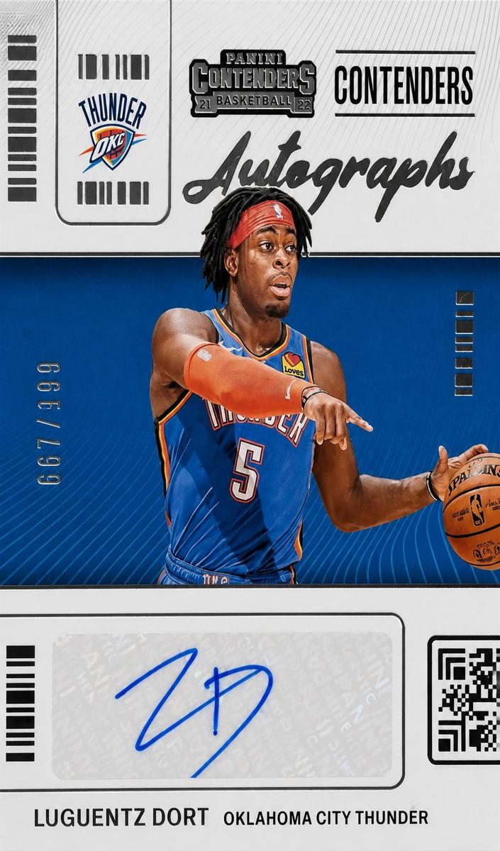 2021 Panini Contenders Basketball Luguentz Dort #3 PSA 10