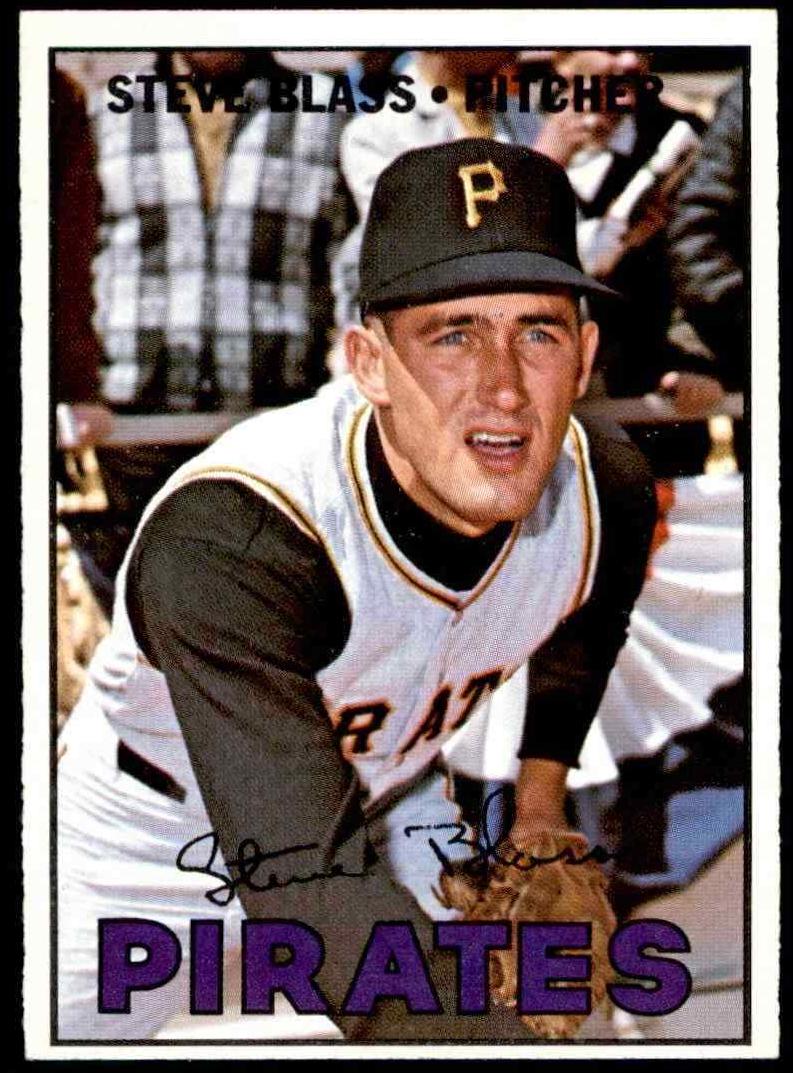 1967 Topps Baseball Steve Blass #562 PSA 8