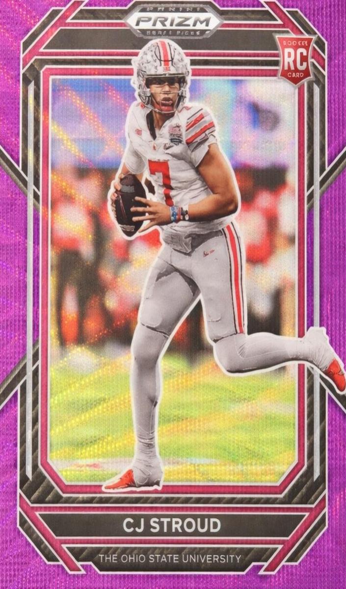2023 Panini Prizm Draft Picks Football Purple Wave C.J. Stroud #102 PSA 9