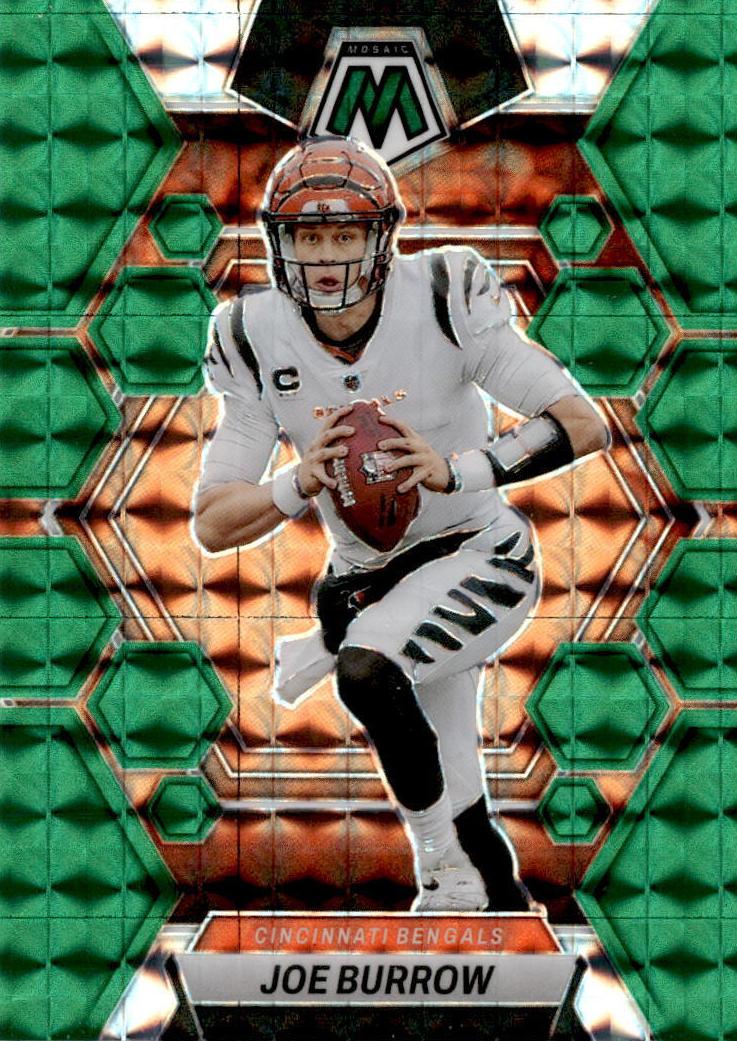 2023 Panini Mosaic Football Green Joe Burrow #40 PSA 9