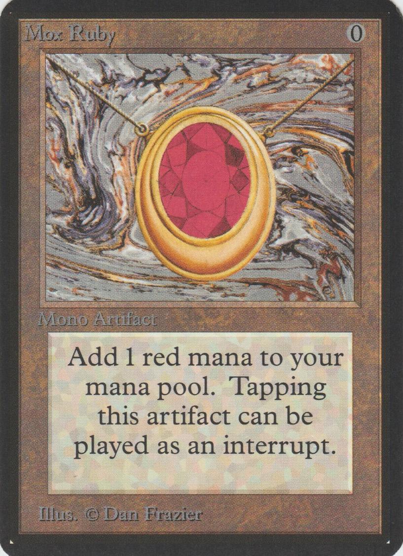 1993 Magic The Gathering Alpha Mox Ruby #NNO BGS 7