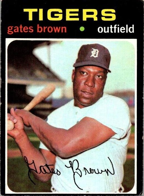 1971 Topps Baseball Gates Brown #503 PSA 7.5