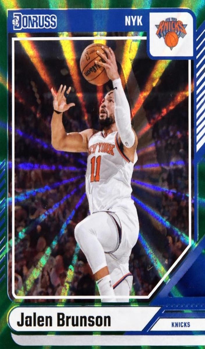 2024 Panini Donruss Basketball Holo Green Laser Jalen Brunson #128 RAW Ungraded
