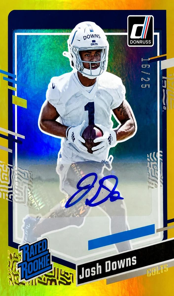 2023 Panini Donruss Football Gold Josh Downs #345