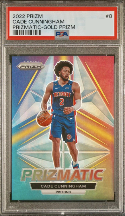 2022 Panini Prizm Basketball Gold Cade Cunningham #8 PSA 9