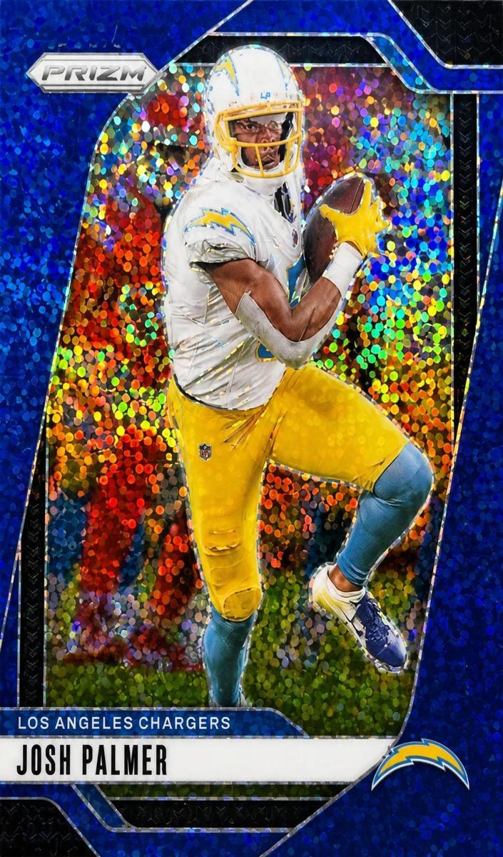 2024 Panini Prizm Football Blue Sparkle Josh Palmer #159
