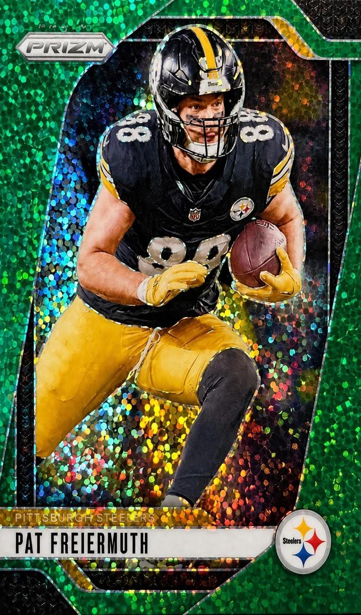 2024 Panini Prizm Football Green Sparkle Pat Freiermuth #244