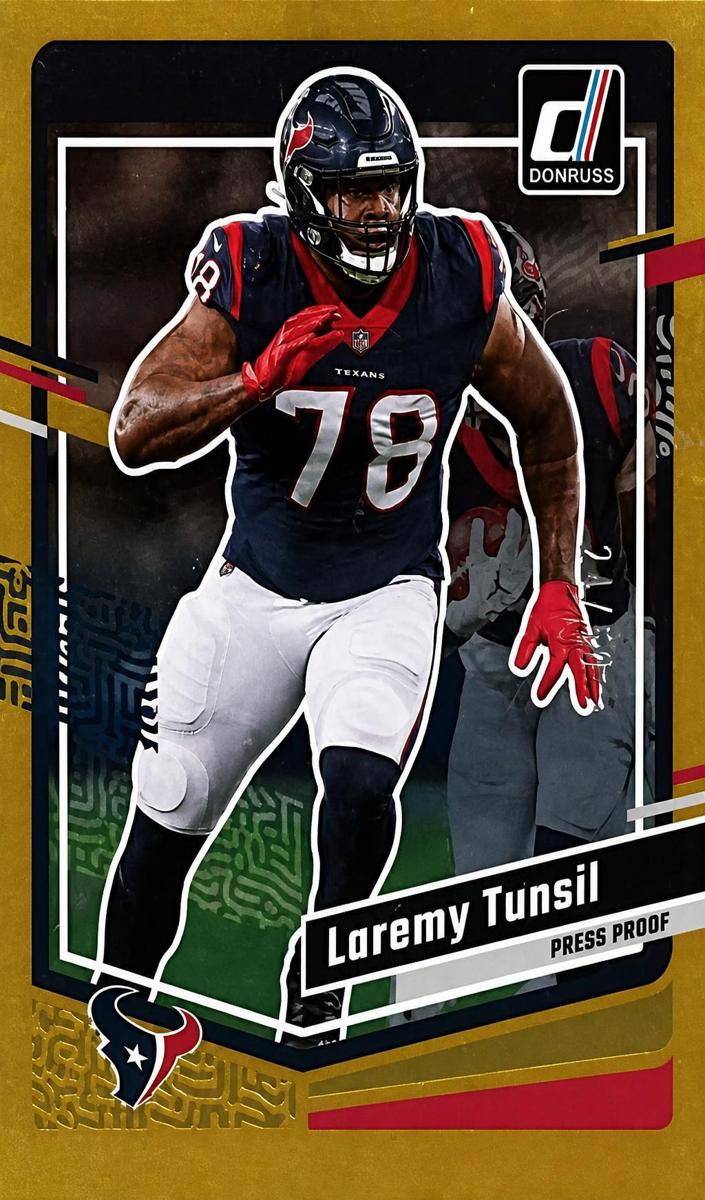 2023 Panini Donruss Football Press Proof Gold Laremy Tunsil #122