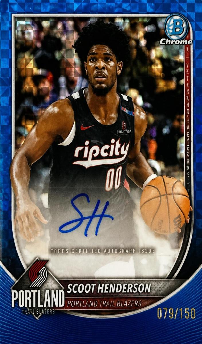 2025 Bowman Basketball Blue Geometric Refractor Scoot Henderson #BCA-SH