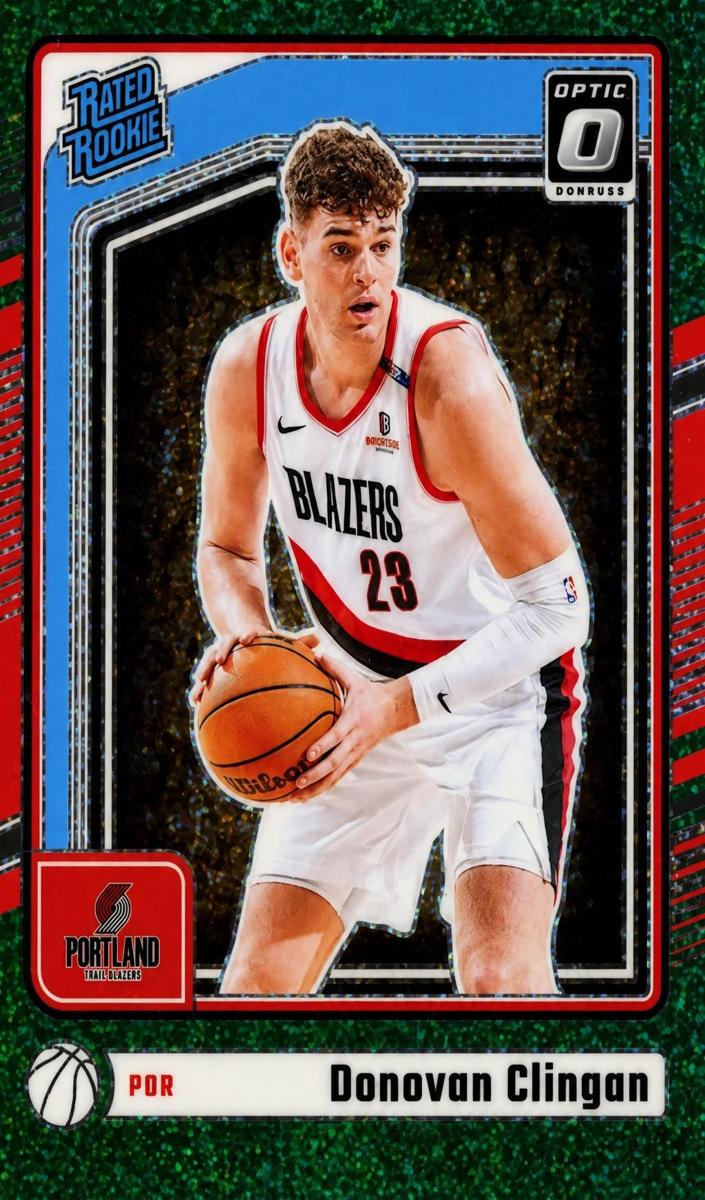 2024 Donruss Optic Basketball Green Glitter Donovan Clingan #272