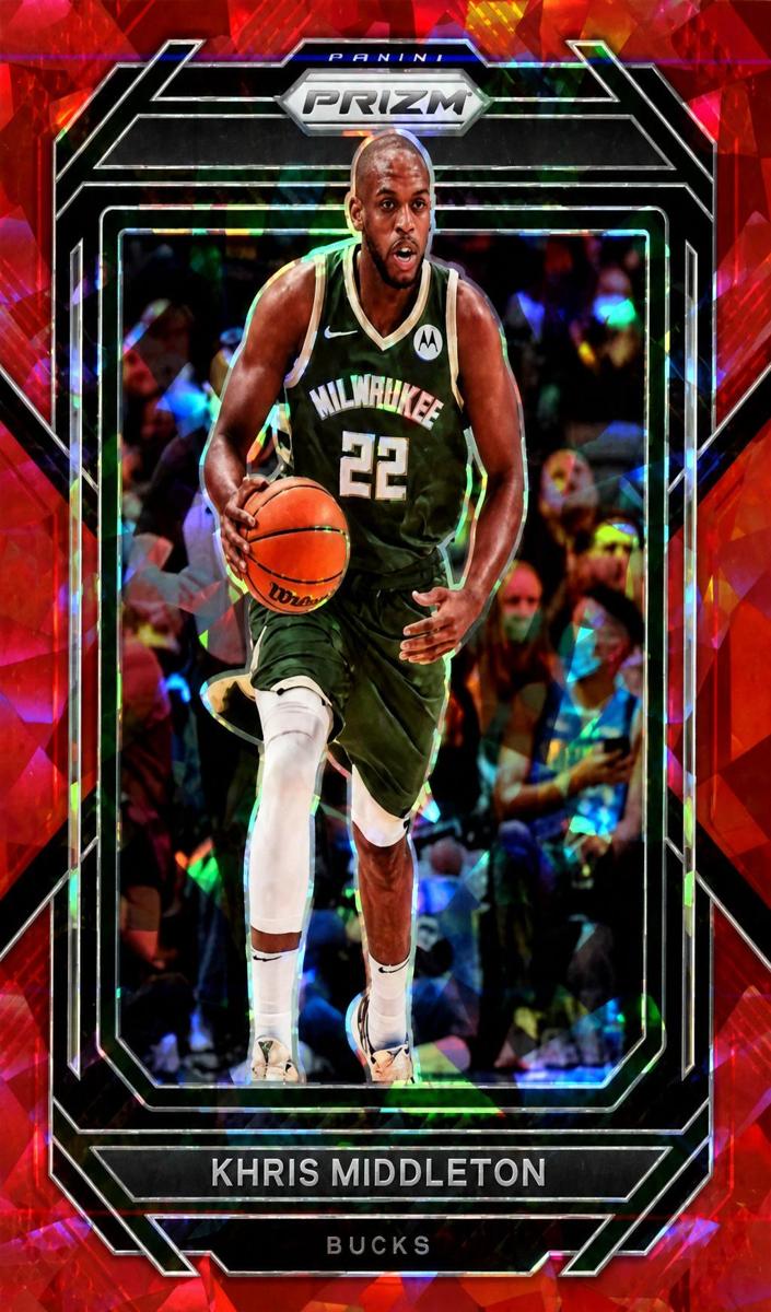 2022 Panini Prizm Basketball Red Ice Khris Middleton #112