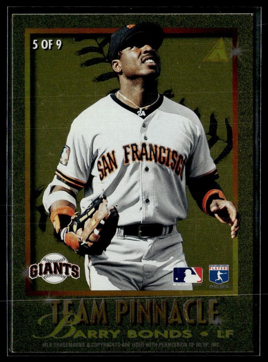 1996 Pinnacle Baseball Barry Bonds #5 BGS 9