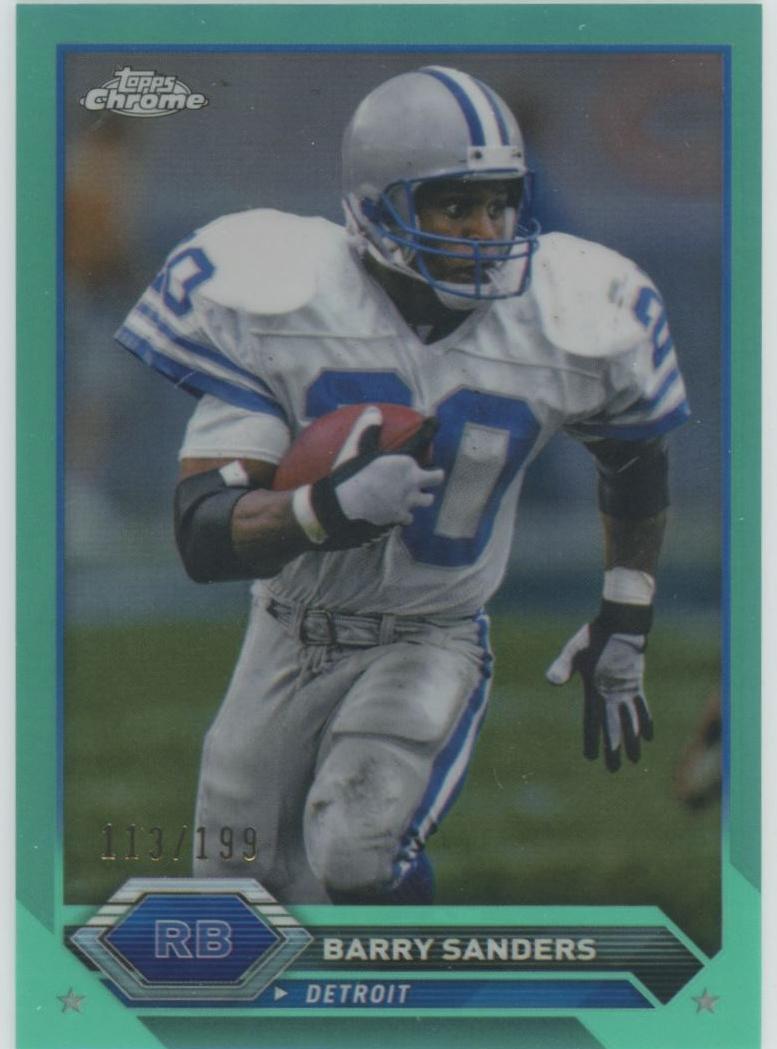2023 Topps Composite Football Aqua Refractor Barry Sanders #9