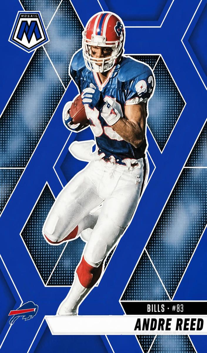 2025 Panini Mosaic Football No Huddle Blue Andre Reed #162