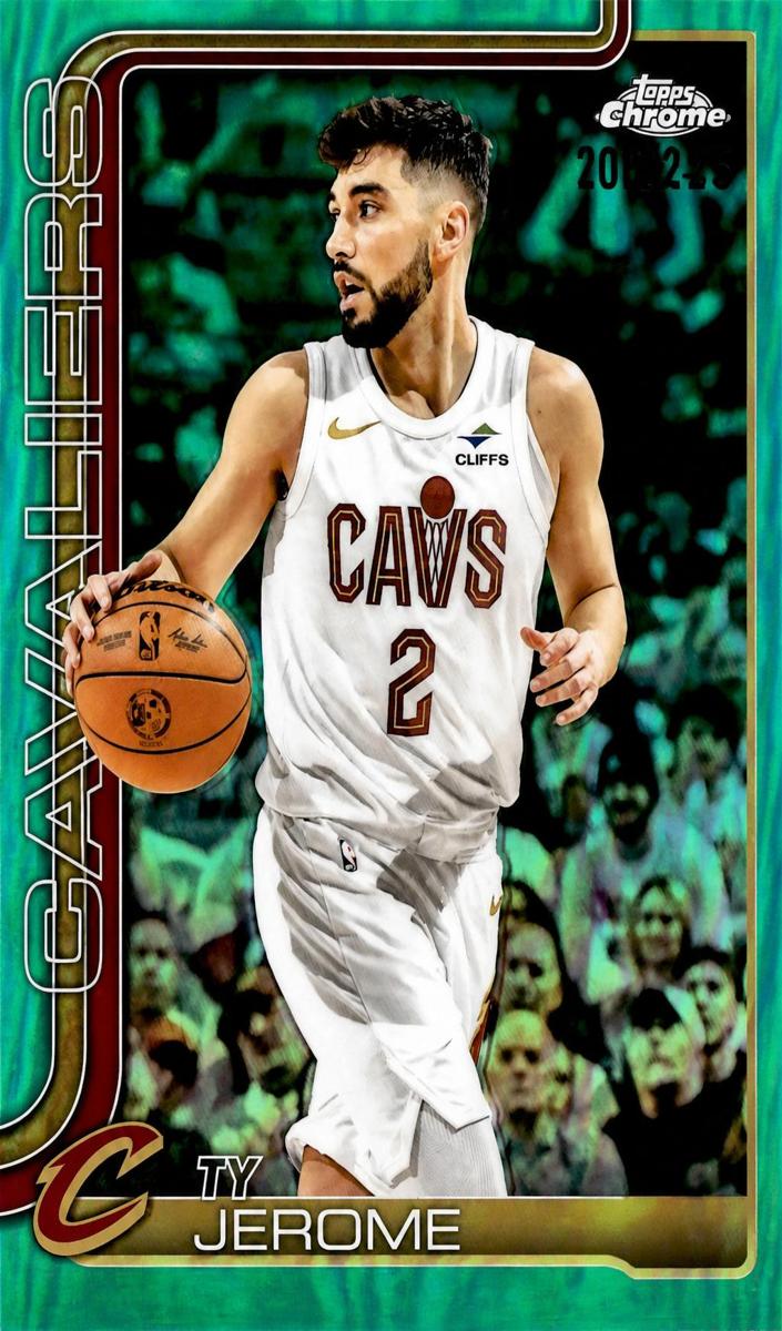 2025 Topps Chrome Basketball Teal Refractor Ty Jerome #4