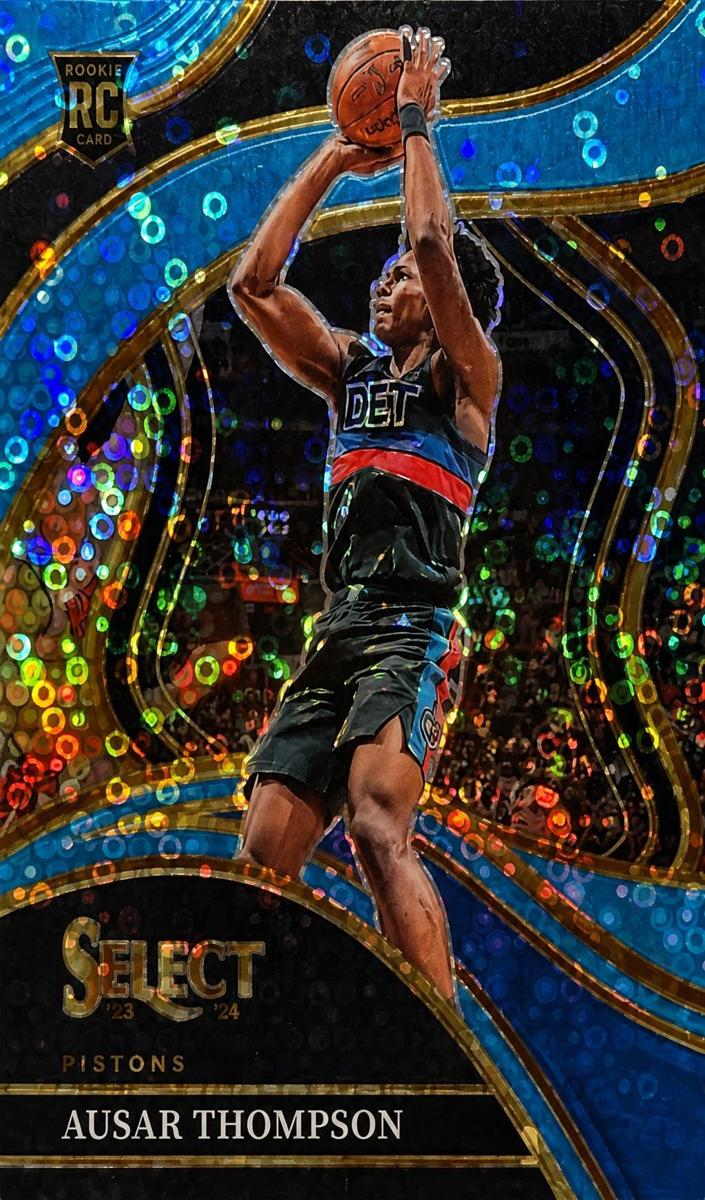2023 Panini Select Basketball Disco Blue Ausar Thompson #284 PSA 9