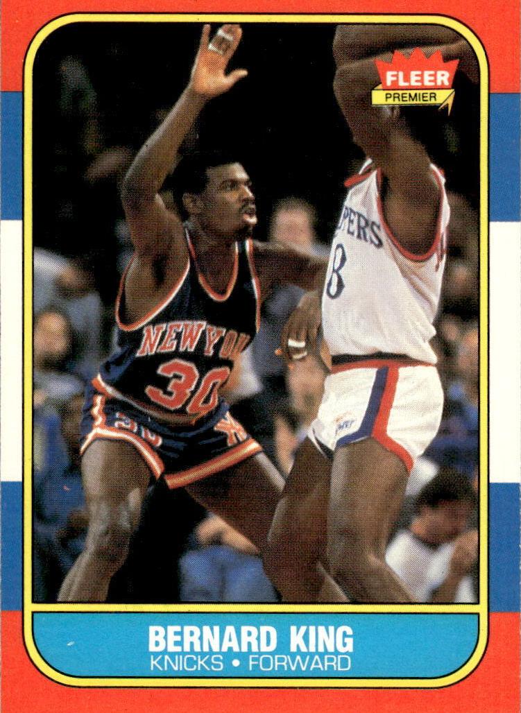 1986 Fleer Basketball Bernard King #60