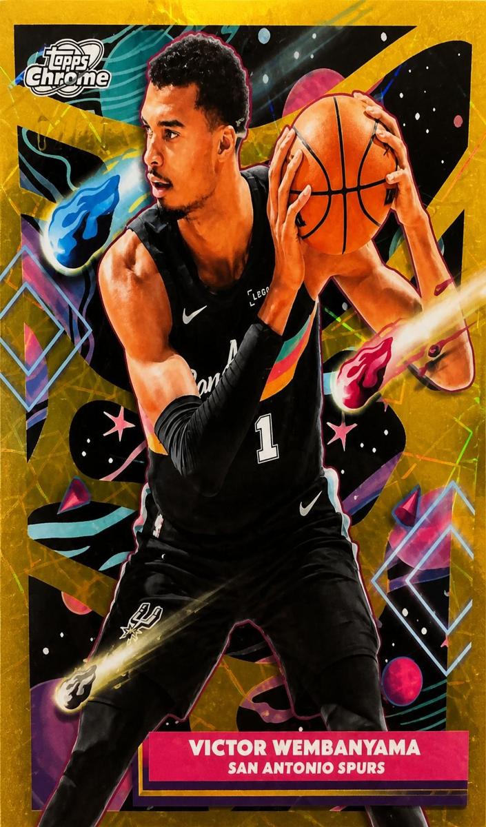 2025 Topps Cosmic Chrome Basketball Gold Interstellar Refractor Victor Wembanyama #149