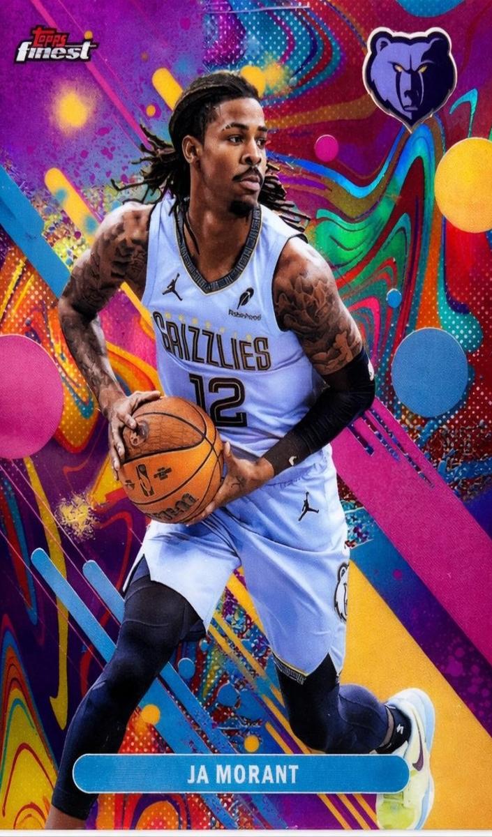 2025 Topps Finest Basketball Oil Spill Refractor Ja Morant #93