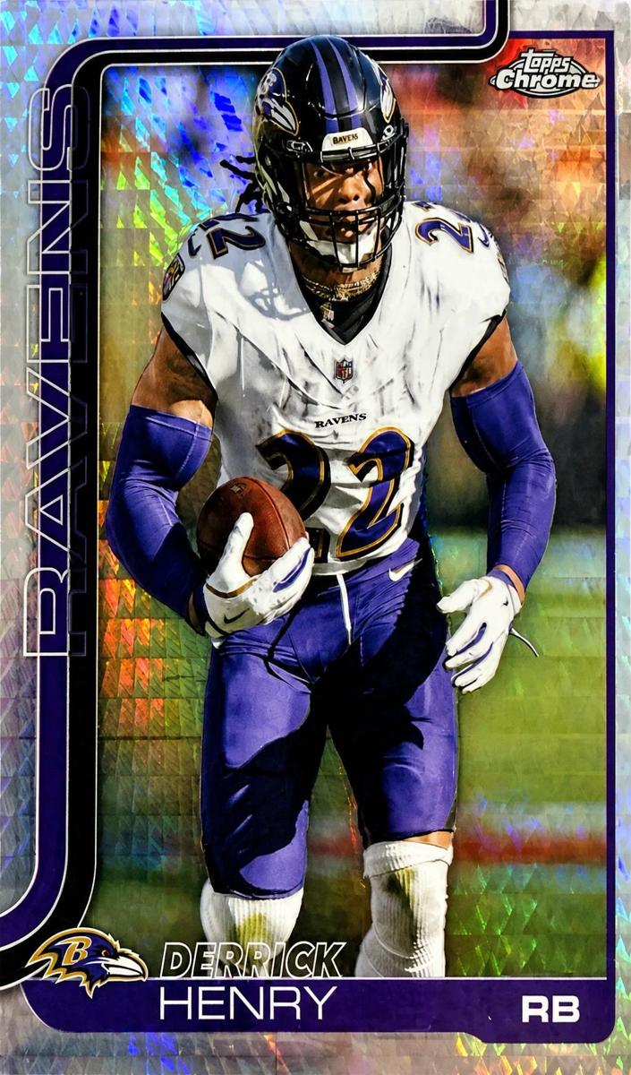 2025 Topps Chrome Football Pulsar Refractor Derrick Henry #25