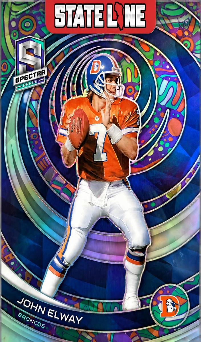 2023 Panini Spectra Football Psychedelic John Elway #103
