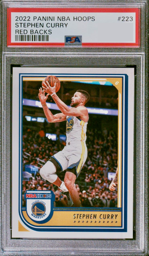 2022 Panini Hoops Basketball Red Back Stephen Curry #223 PSA 9