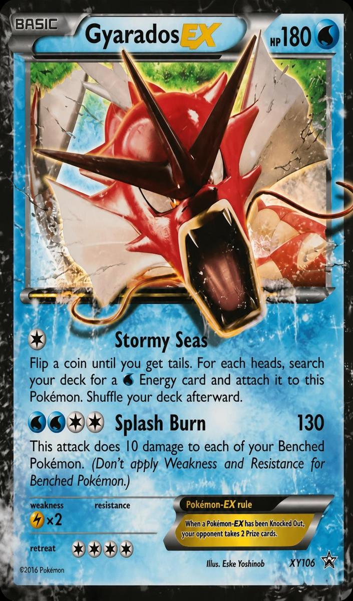 2016 Pokemon XY Black Star Promo Gyarados EX #XY106