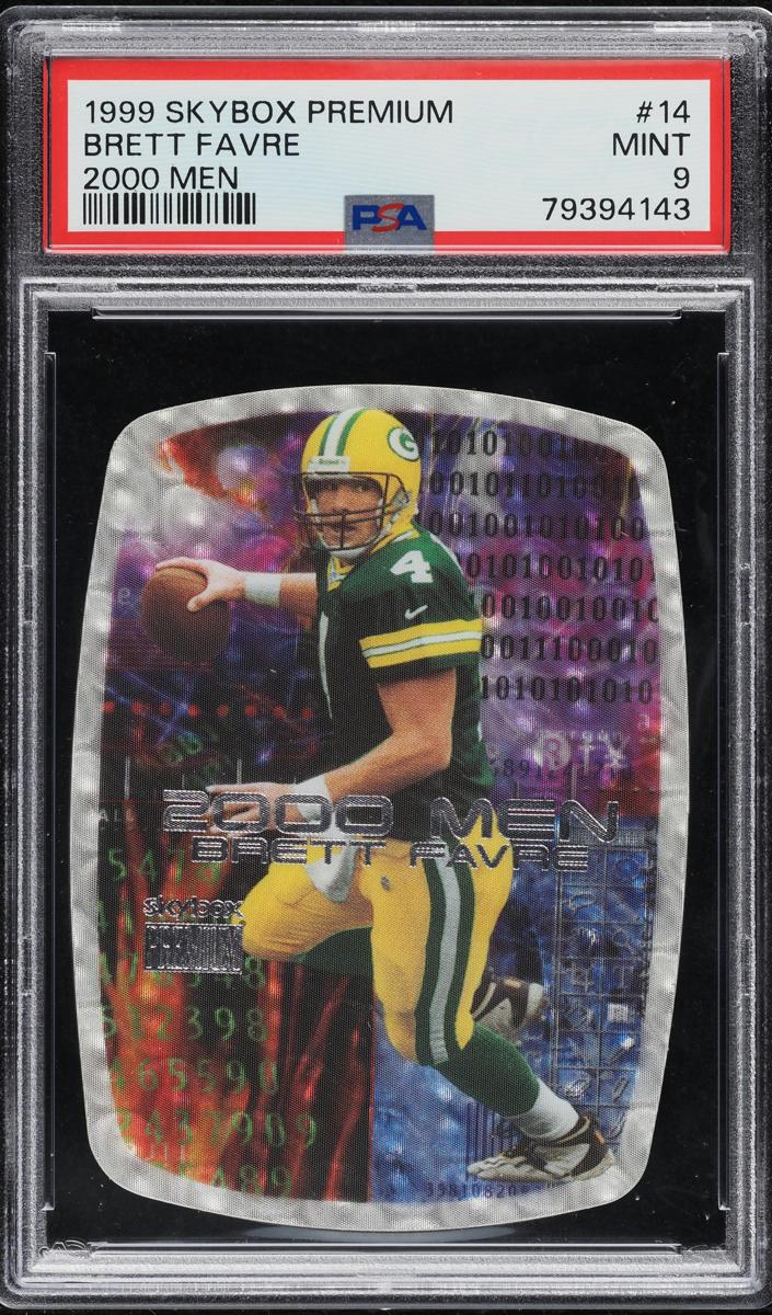 1999 Skybox Premium Football Brett Favre #14 TM PSA 9