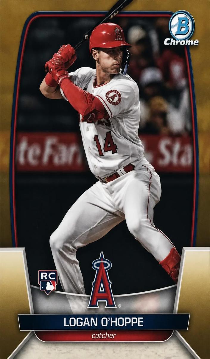 2023 Bowman Chrome Baseball Gold Logan O'Hoppe #51 PSA 9
