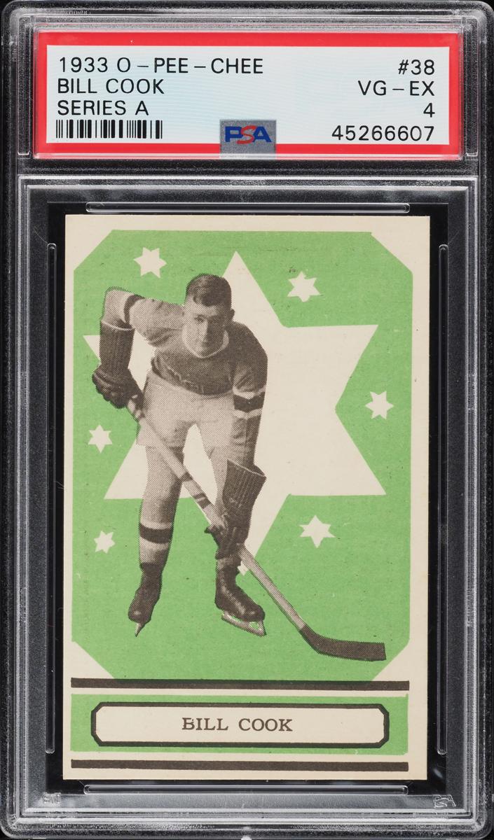 1933 O-Pee-Chee Hockey Series A Bill Cook #38