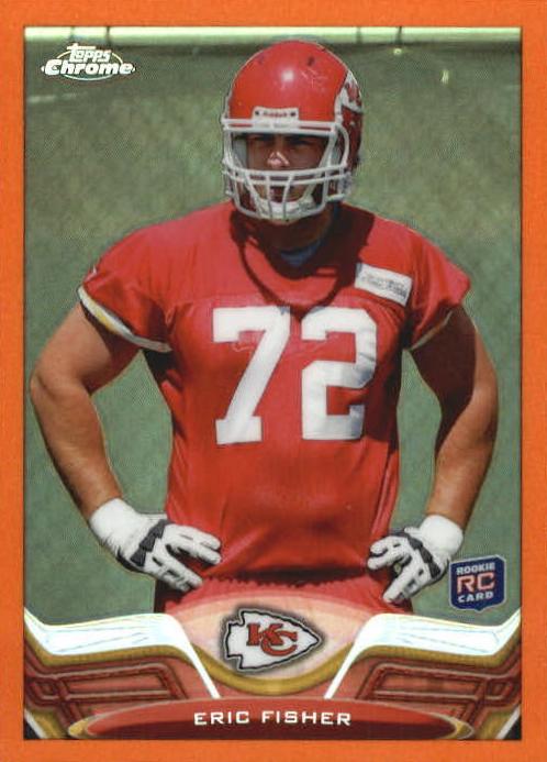 2013 Topps Chrome Football Orange Refractor Eric Fisher #166
