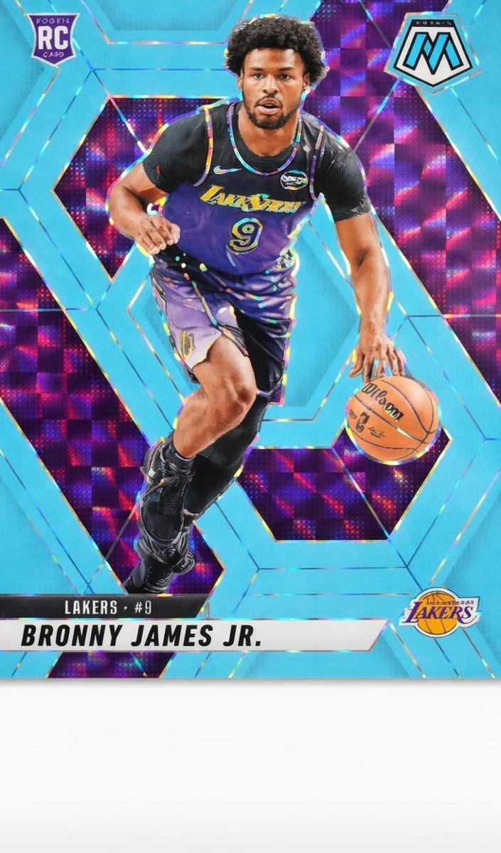2024 Panini Mosaic Basketball Blue Fluorescent Bronny James Jr. #214
