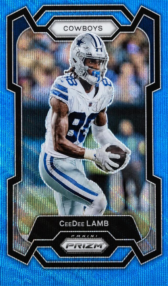 2023 Panini Prizm Football Blue Wave CeeDee Lamb #72