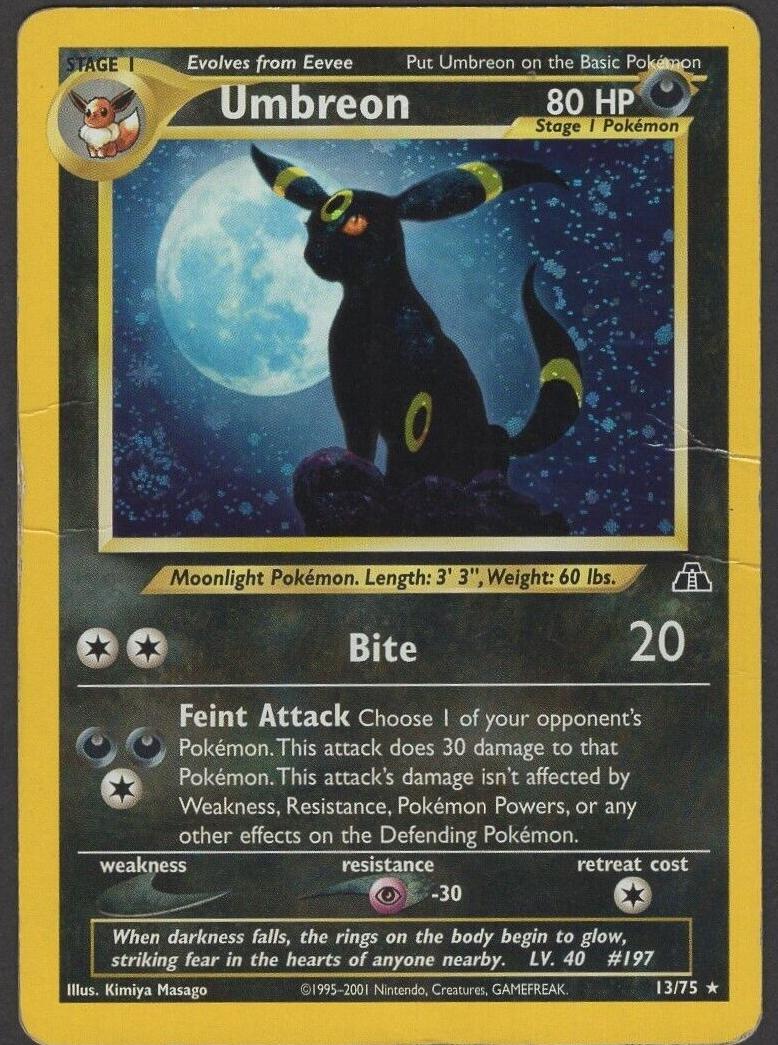 2001 Pokemon Neo Discovery Umbreon #13