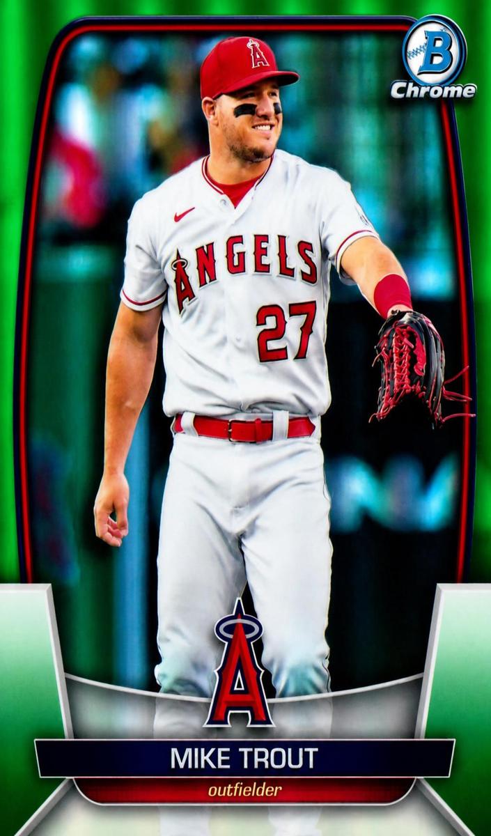 2023 Bowman Chrome Baseball Green Mike Trout #89 PSA 10