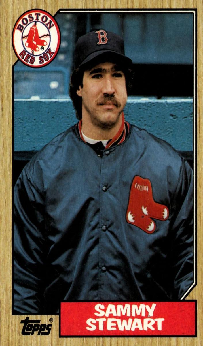 1987 Topps Baseball Sammy Stewart #204 PSA 8
