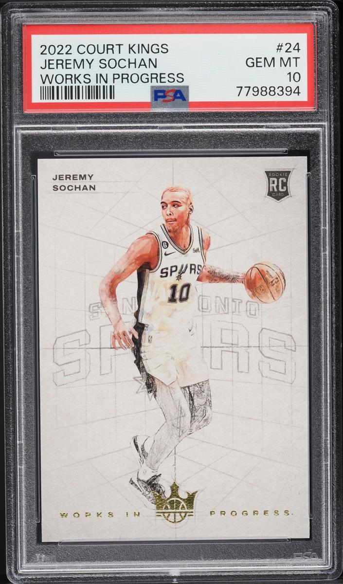 2022 Panini Court Kings Basketball Jeremy Sochan #24 PSA 10