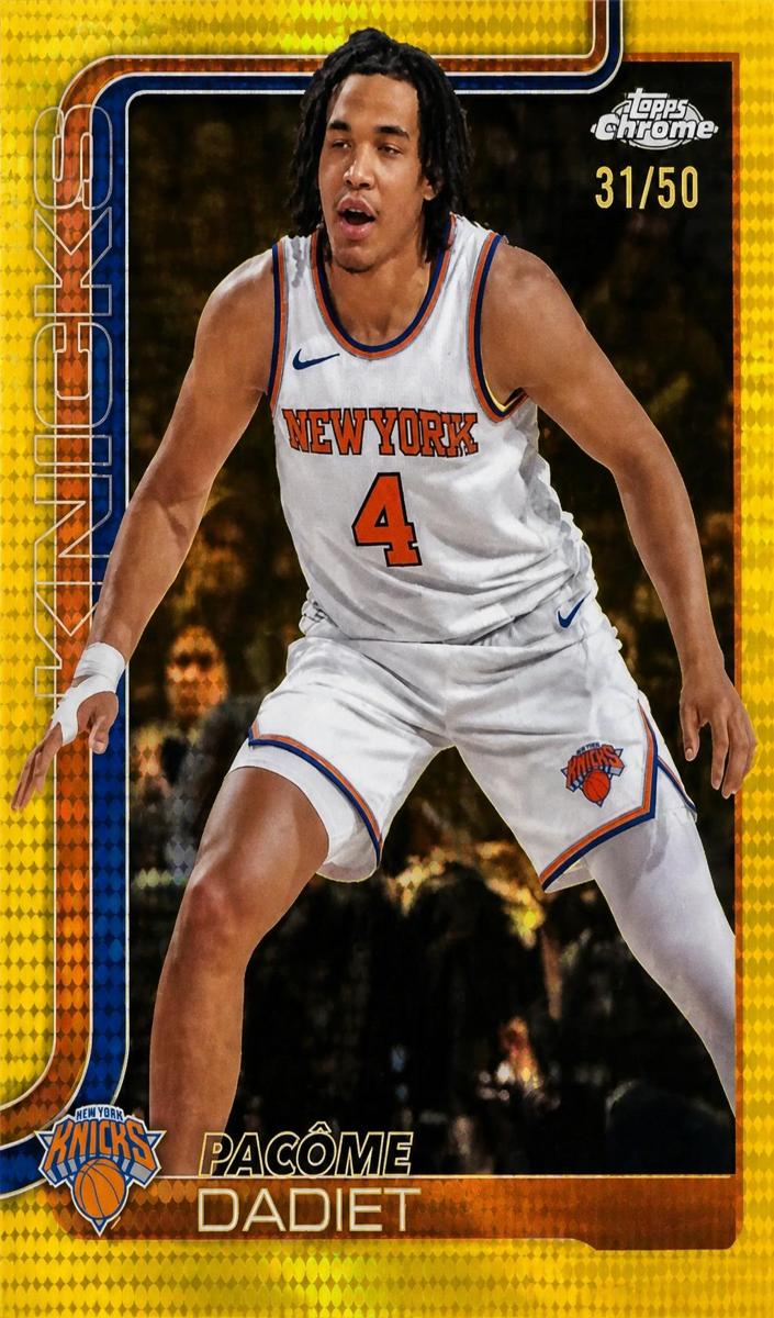 2025 Topps Chrome Basketball Pulsar Gold Refractor Pacome Dadiet #111